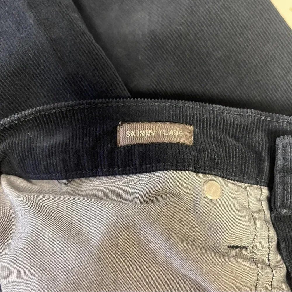 Point Sur J. Crew Navy Corduroy Skinny Flare Boot Cut Pants - Wide Leg Classic - Picture 4 of 5